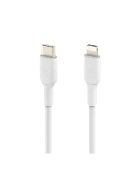 Cable lightning a usb tipo c belkin 2m -  macho - macho -  blanco -  trenzado