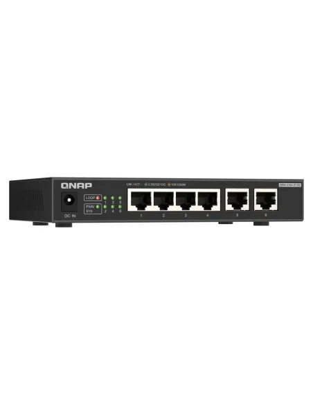 QNAP QSW-2104-2T-R2 switch No administrado 10G Ethernet (100 1000 10000) Escritorio Negro