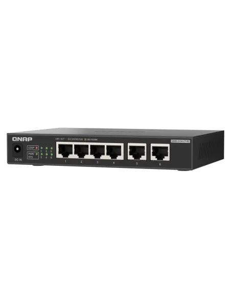 QNAP QSW-2104-2T-R2 switch No administrado 10G Ethernet (100 1000 10000) Escritorio Negro