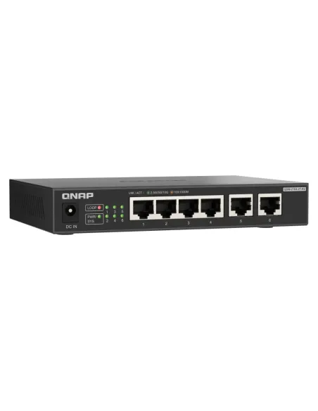 QNAP QSW-2104-2T-R2 switch No administrado 10G Ethernet (100 1000 10000) Escritorio Negro