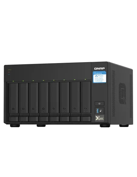 QNAP TS-832PX NAS Torre Annapurna Labs AL324 4 GB DDR4 0 TB QNAP Turbo System Aluminio, Negro