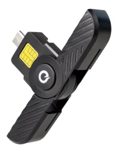 TooQ Lector Tarjetas Inteligentes, DNI Electrónico, USB-C, Negro