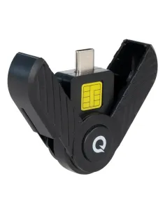 TooQ Lector Tarjetas Inteligentes, DNI Electrónico, USB-C, Negro 2