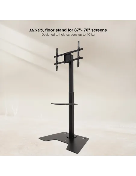 TooQ Soporte Elevador Multiusos para Monitor Portátil, Negro