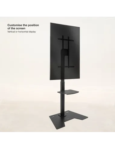 TooQ Soporte Elevador Multiusos para Monitor Portátil, Negro