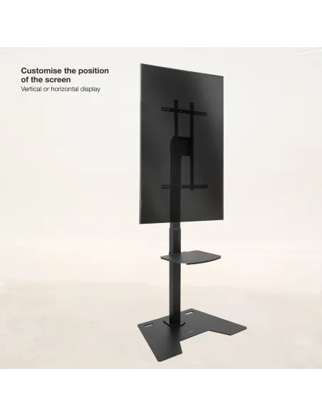 TooQ Soporte Elevador Multiusos para Monitor Portátil, Negro