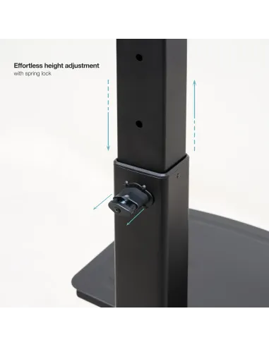 TooQ Soporte Elevador Multiusos para Monitor Portátil, Negro