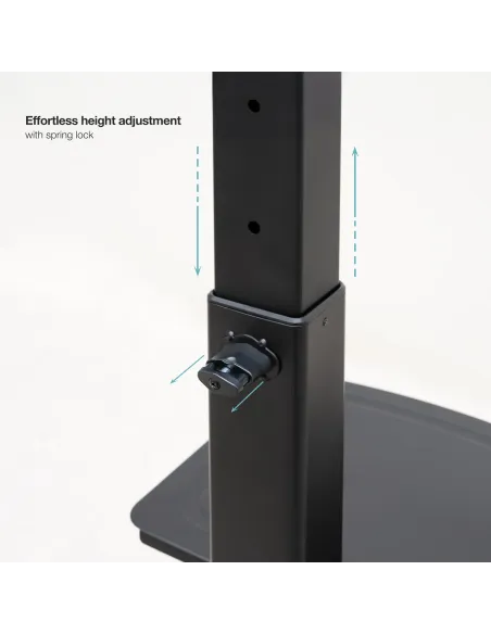 TooQ Soporte Elevador Multiusos para Monitor Portátil, Negro