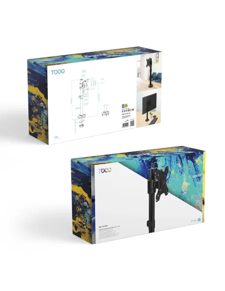 TooQ Soporte de Mesa para Pantallas 17"-32", Color Negro