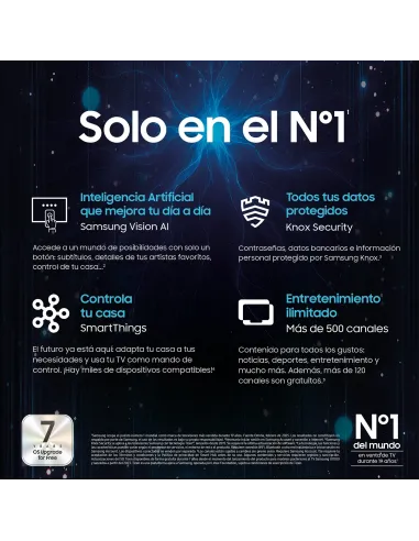 Samsung TV 65" Crystal UHD U8075F 4K Smart TV 2025