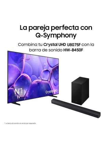 Samsung TV 65" Crystal UHD U8075F 4K Smart TV 2025