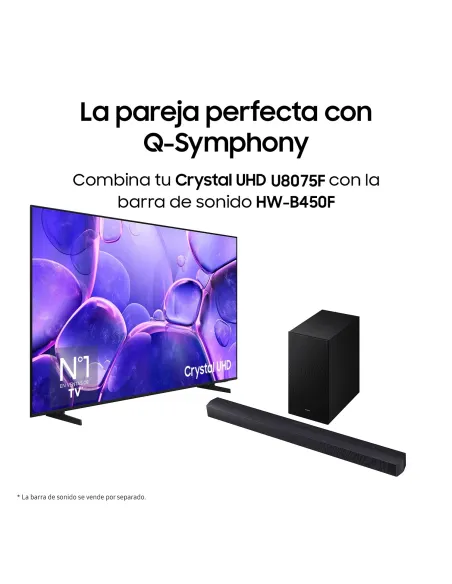 Samsung TV 65" Crystal UHD U8075F 4K Smart TV 2025