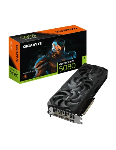 GIGABYTE GeForce RTX 5080 WINDFORCE SFF 16G Tarjeta Gráfica - 16GB GDDR7, 256 bits, PCI-E 5.0, 2617 MHz Core Clock, 3 x