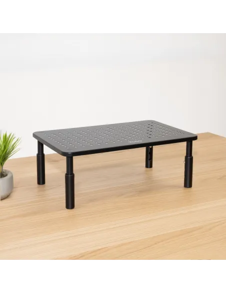 TooQ Soporte Elevador Multiusos para Monitor Portátil, Negro
