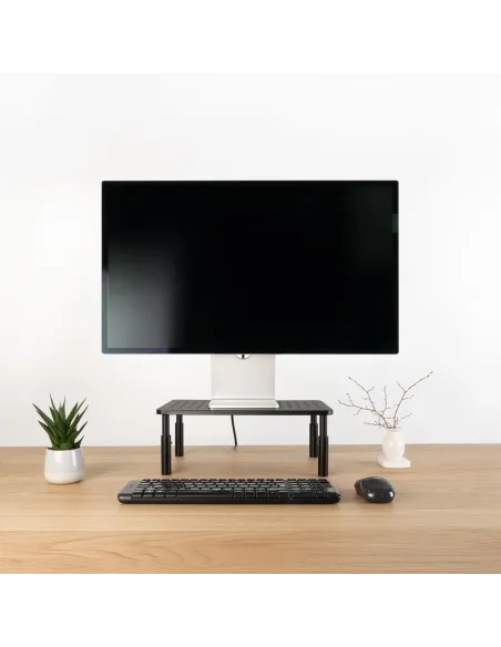 TooQ Soporte Elevador Multiusos para Monitor Portátil, Negro