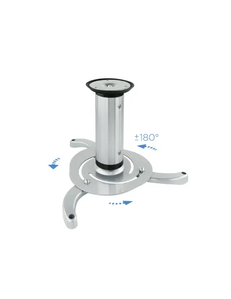 TooQ SOPORTE UNIVERSAL DE TECHO GIRATORIO 360º PARA PROYECTOR PLATA