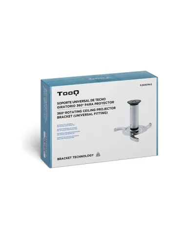 TooQ SOPORTE UNIVERSAL DE TECHO GIRATORIO 360º PARA PROYECTOR PLATA