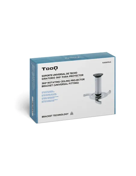 TooQ SOPORTE UNIVERSAL DE TECHO GIRATORIO 360º PARA PROYECTOR PLATA