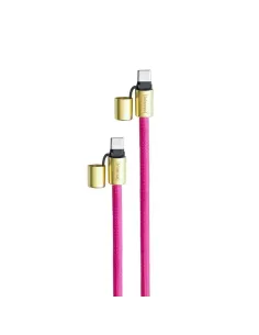 Cable usb tipo c intenso 1.65m -  macho - macho -  rosa