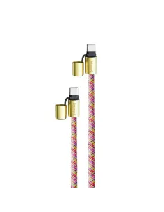 Cable usb tipo c intenso 1.65m -  macho - macho -  neon mix