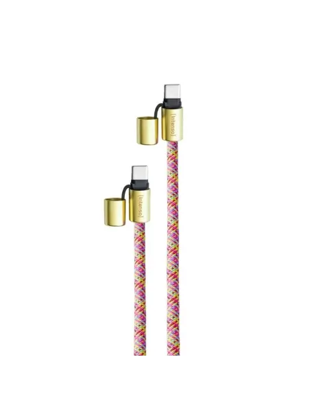 Cable usb tipo c intenso 1.65m -  macho - macho -  neon mix
