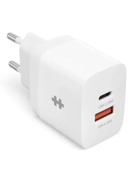 Cargador hyper juice 20w 1x usb tipo a 1x usb tipo c blanco