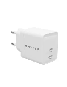 Cargador hyper 35w 2x usb tipo c blanco