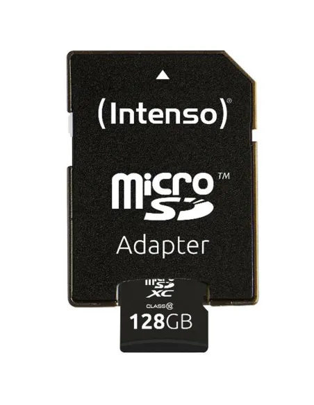 Tarjeta memoria micro sd intenso 128gb cl10 + adaptador sd