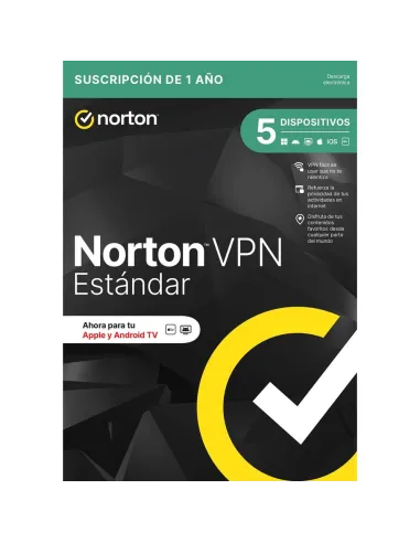 Vpn norton vpn standard es 1 usuario 5 dispositivos 1 año esd electronica