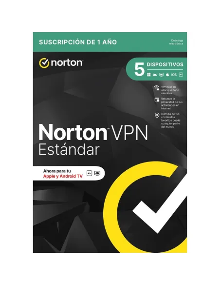 Vpn norton vpn standard es 1 usuario 5 dispositivos 1 año esd electronica