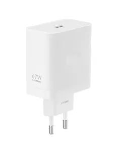 Cargador oppo supervooc 67w usb tipo a blanco + cable usb tipo c a usb tipo a