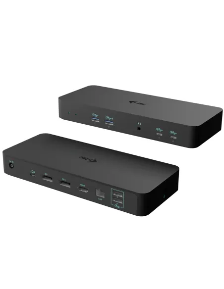 i-tec C31INTGTRI4KDOCPDCH base para portátil y replicador de puertos Alámbrico USB 3.2 Gen 1 (3.1 Gen 1) Type-C Negro
