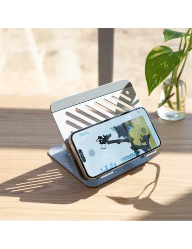 TooQ Soporte de Sobremesa con rotación 360° y ajustable para dispositivos de hasta 13”, Color Plata