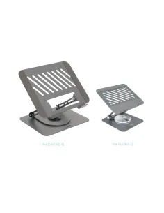 TooQ Soporte Elevador con rotación 360° y ajustable, para dispositivos de hasta 13”, Color Gris Oscuro 2