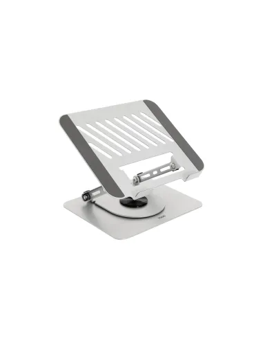 TooQ Soporte Elevador con rotación 360° y ajustable, para dispositivos de 11”-17”, Color Plata