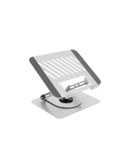 TooQ Soporte Elevador con rotación 360° y ajustable, para dispositivos de 11”-17”, Color Plata