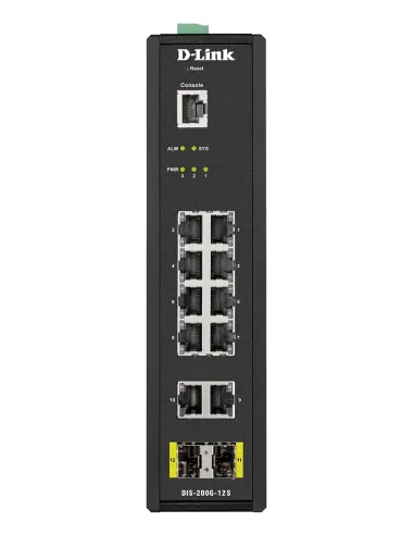 D-Link DIS-200G-12S switch Gestionado L2 Gigabit Ethernet (10 100 1000) Negro