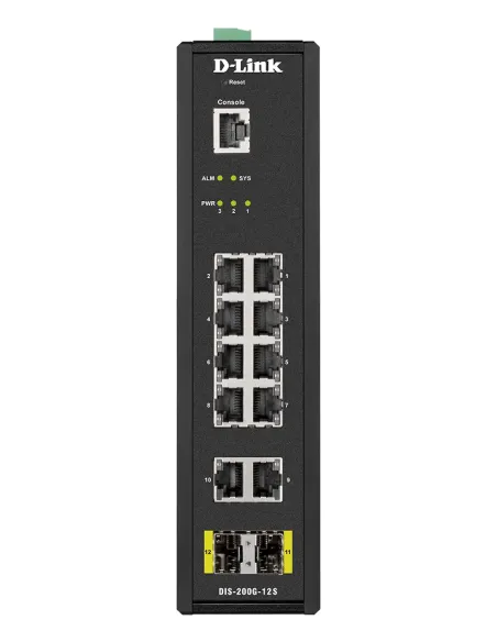 D-Link DIS-200G-12S switch Gestionado L2 Gigabit Ethernet (10 100 1000) Negro