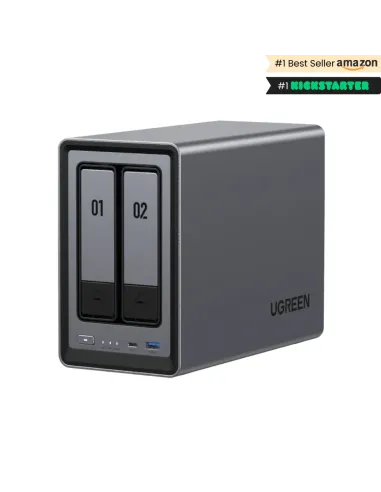 Ugreen NASync DXP2800 NAS System 2-Bay Compacto Intel® N N100 8 GB DDR5 0 TB UGOS Pro Negro