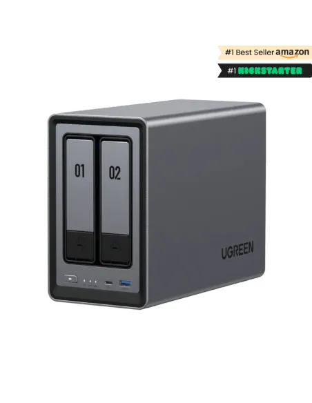 Ugreen NASync DXP2800 NAS System 2-Bay Compacto Intel® N N100 8 GB DDR5 0 TB UGOS Pro Negro
