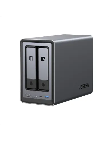 Ugreen NASync DXP2800 NAS System 2-Bay Compacto Intel® N N100 8 GB DDR5 0 TB UGOS Pro Negro