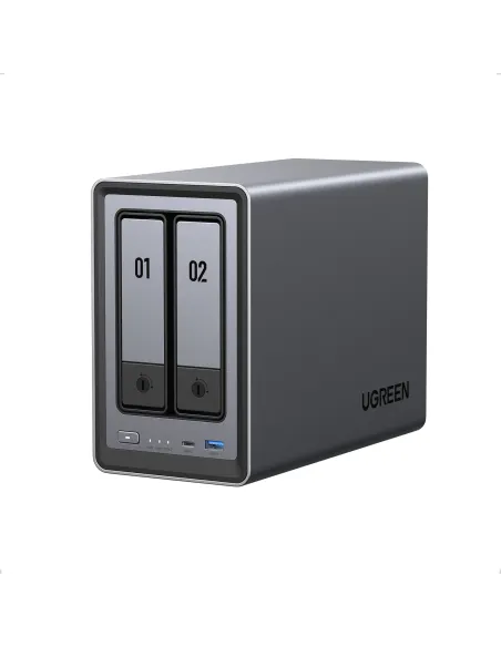 Ugreen NASync DXP2800 NAS System 2-Bay Compacto Intel® N N100 8 GB DDR5 0 TB UGOS Pro Negro