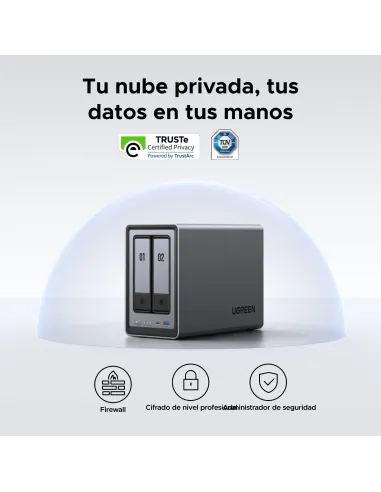Ugreen NASync DXP2800 NAS System 2-Bay Compacto Intel® N N100 8 GB DDR5 0 TB UGOS Pro Negro