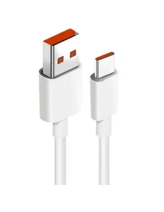 Cable usb tipo c a usb tipo a xiaomi 1m -  macho - macho -  blanco