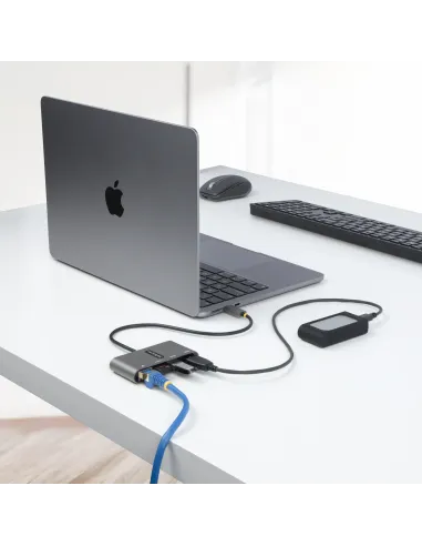 StarTech.com Hub Adaptador USB-C con Ethernet de 3 Puertos USB-A - Red Ethernet Gigabit RJ45 - USB 3.0 5Gbps - Alimentado por