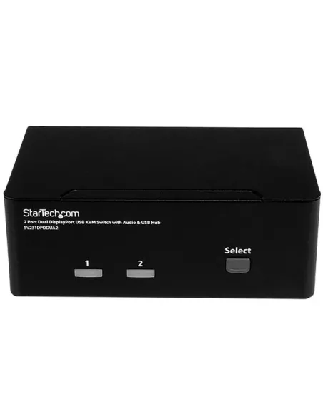 StarTech.com Switch Conmutador KVM de 2 Puertos DisplayPort - 4K 60Hz