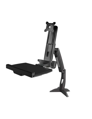 StarTech.com Brazo de Soporte de Pie y Sentado - Brazo Ajustable de Montaje en Escritorio de Pie o Sentado para Un Monitor VESA