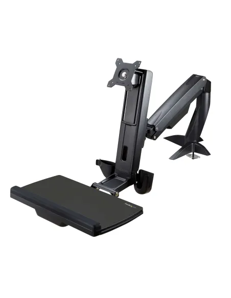 StarTech.com Brazo de Soporte de Pie y Sentado - Brazo Ajustable de Montaje en Escritorio de Pie o Sentado para Un Monitor VESA