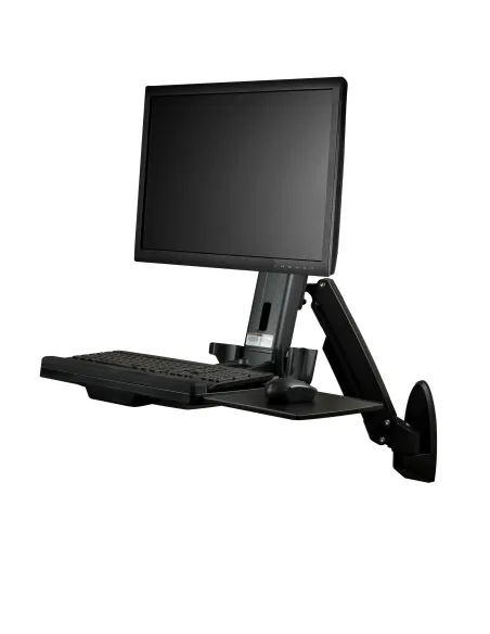 StarTech.com Estación de Trabajo de Pie y Sentado para Montaje en Pared - Para Un Monitor de hasta 24 Pulgadas - Escritorio