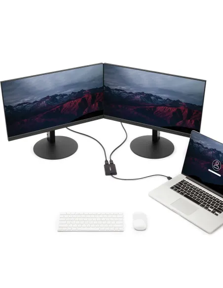 StarTech.com Adaptador Gráfico Externo USB 3.0 a DisplayPort Doble 4K60 DisplayLink - Cable Conversor USB 3.0 a DP de Vídeo